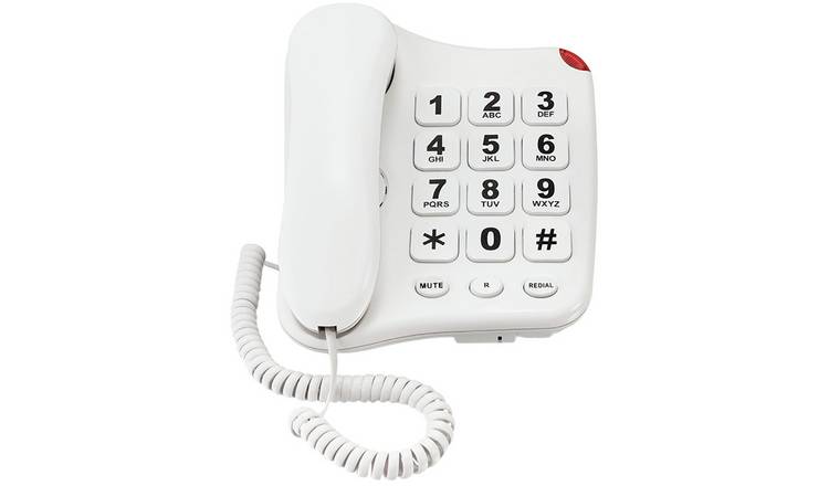 Buy Simple Value Big Button Corded Telephone Single Telephones Argos