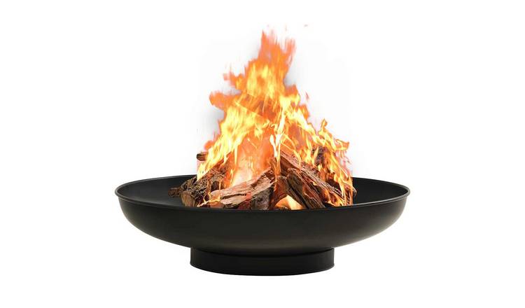 Walplus Steel Fire Pit - Black - 80 x 20 cm