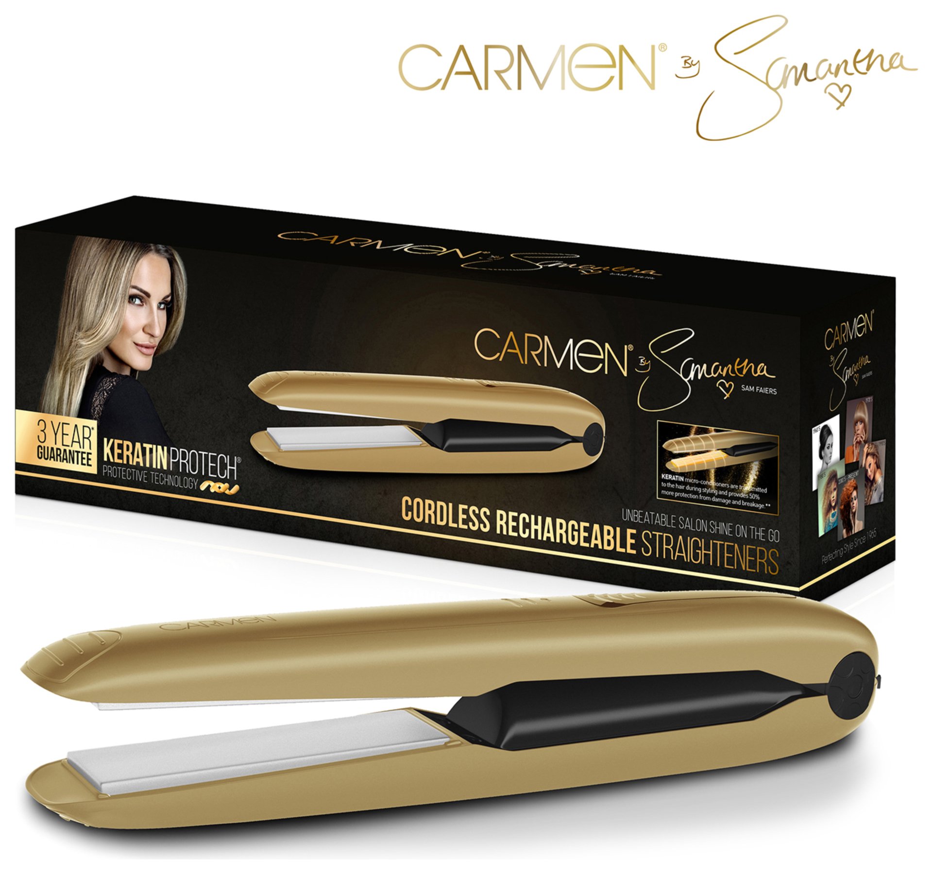 Carmen C81026 Cordless Hair Straighteners
