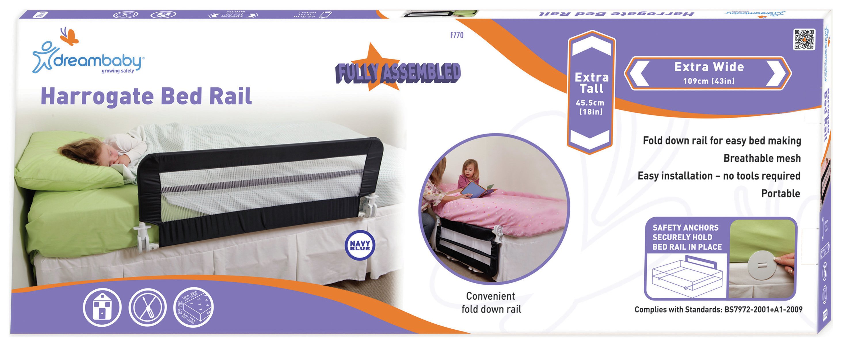 dreambaby extra wide bed rail