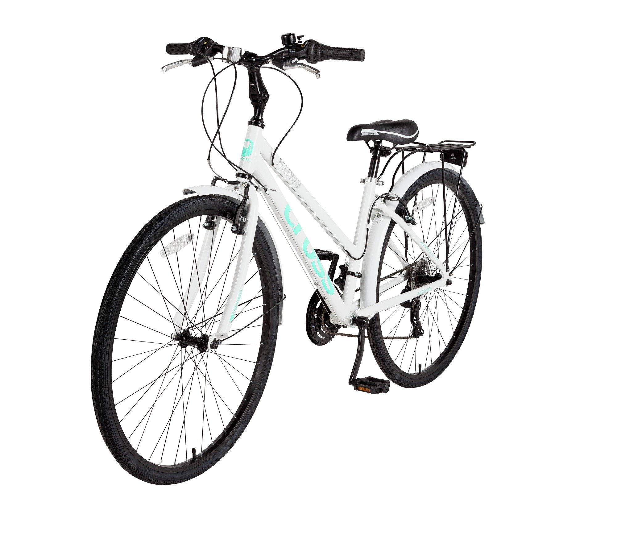 cross freeway 28 inch wheel size womens hybrid bike