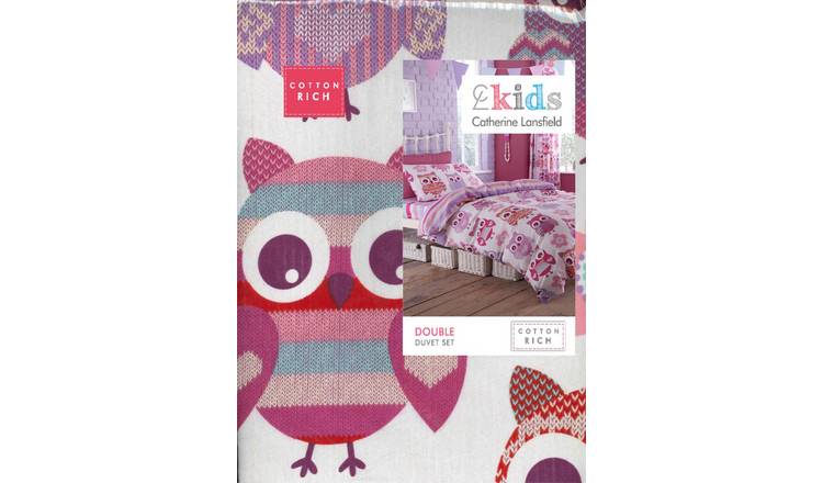 Buy Catherine Lansfield Owl Duvet Cover Set Double Kids Duvet