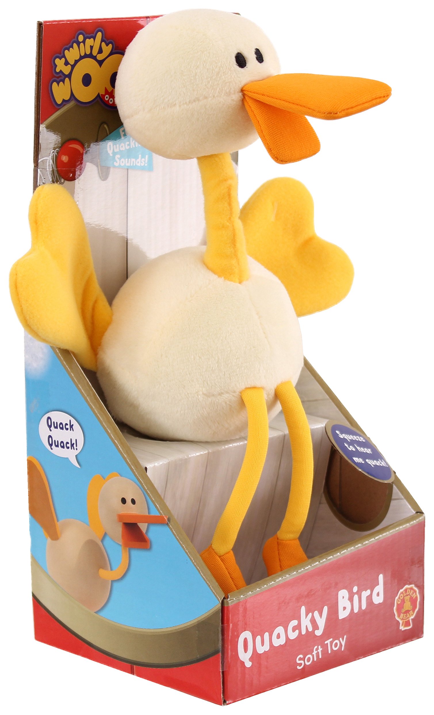 twirlywoos quacky bird soft toy