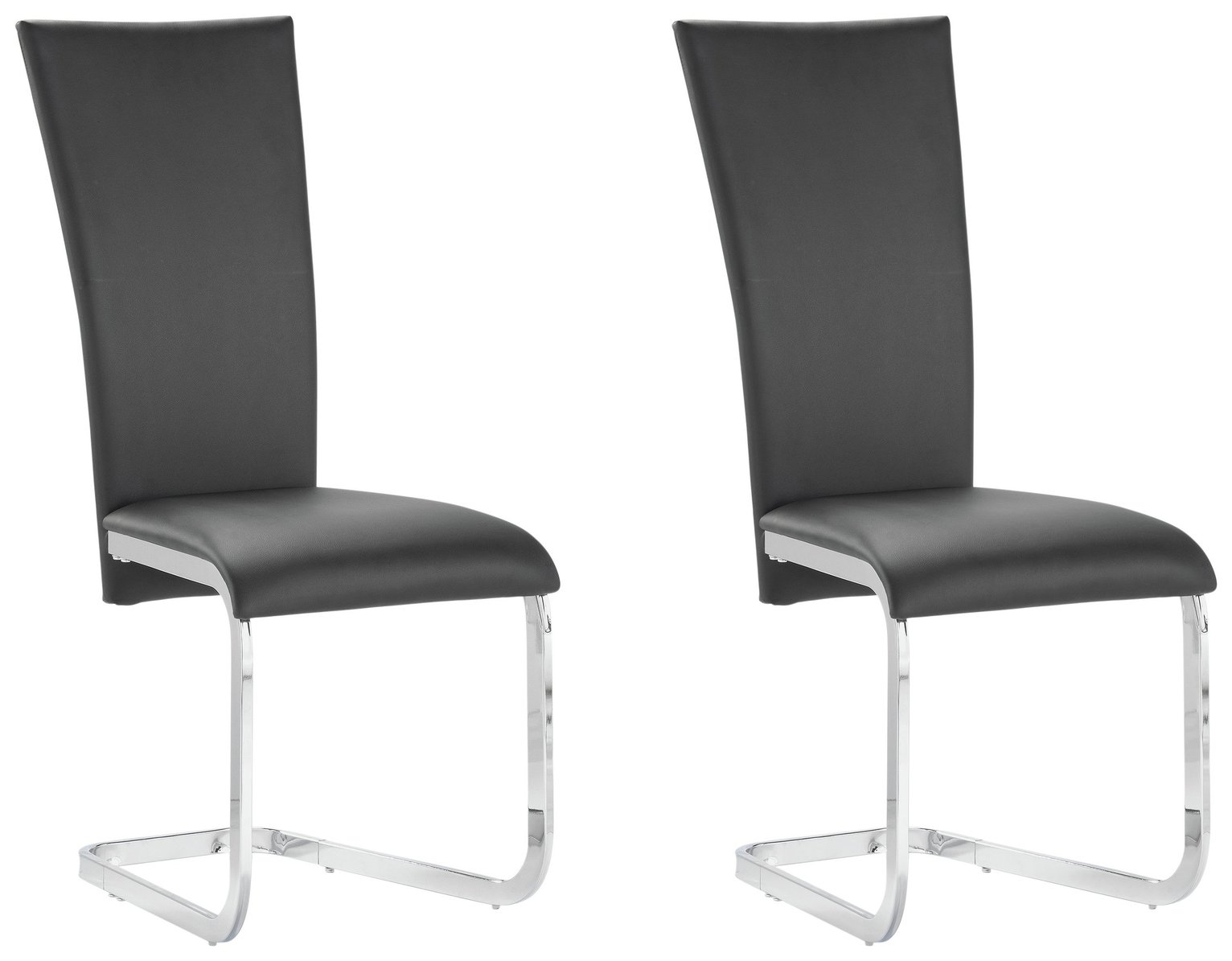 Argos Home Oriana Pair of Cantilever Chairs - Black