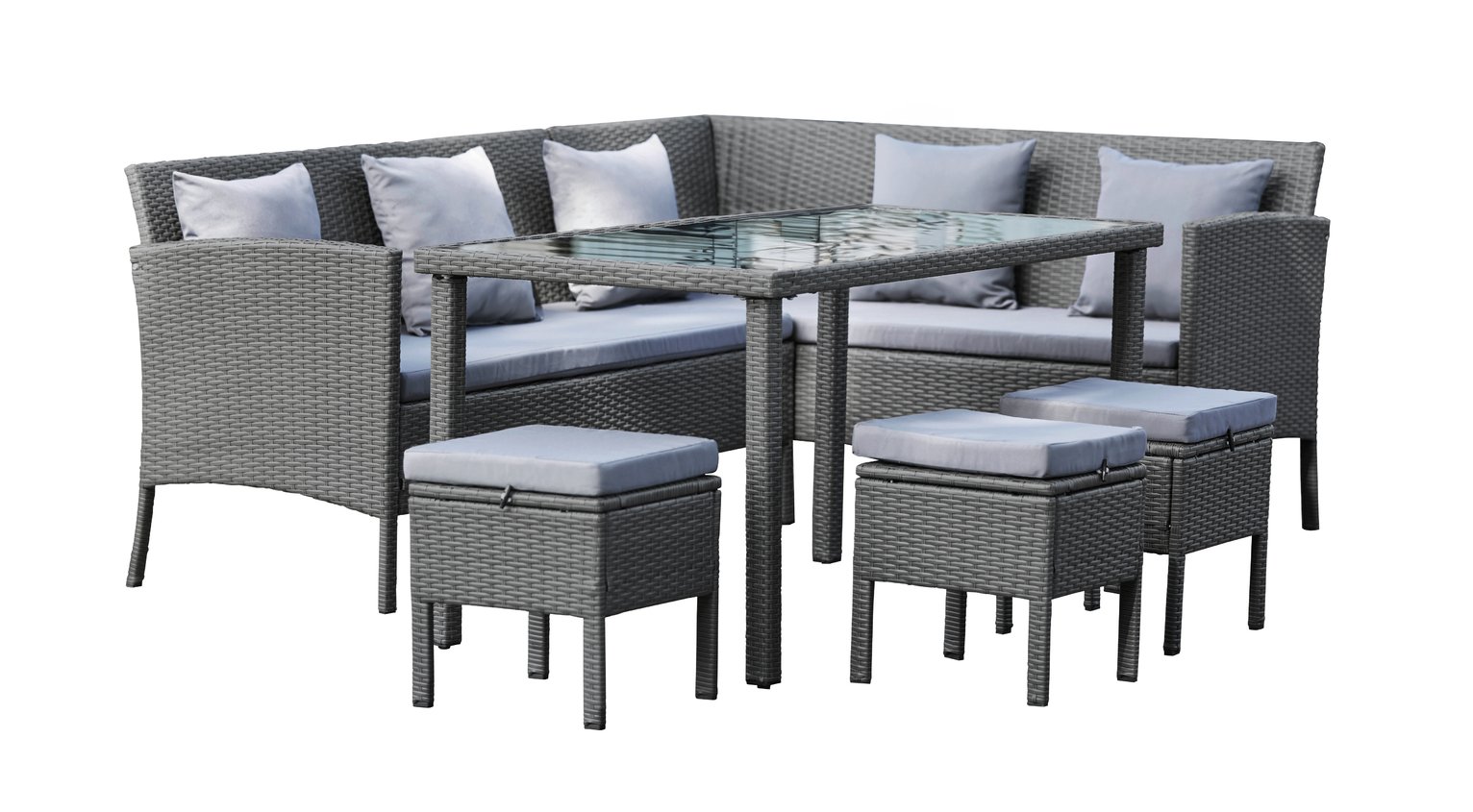 Argos Home 8 Seater Rattan Effect Corner Sofa Set Review