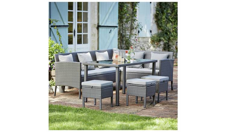 Buy Argos Home 8 Seater Rattan Effect Garden Corner Sofa Set