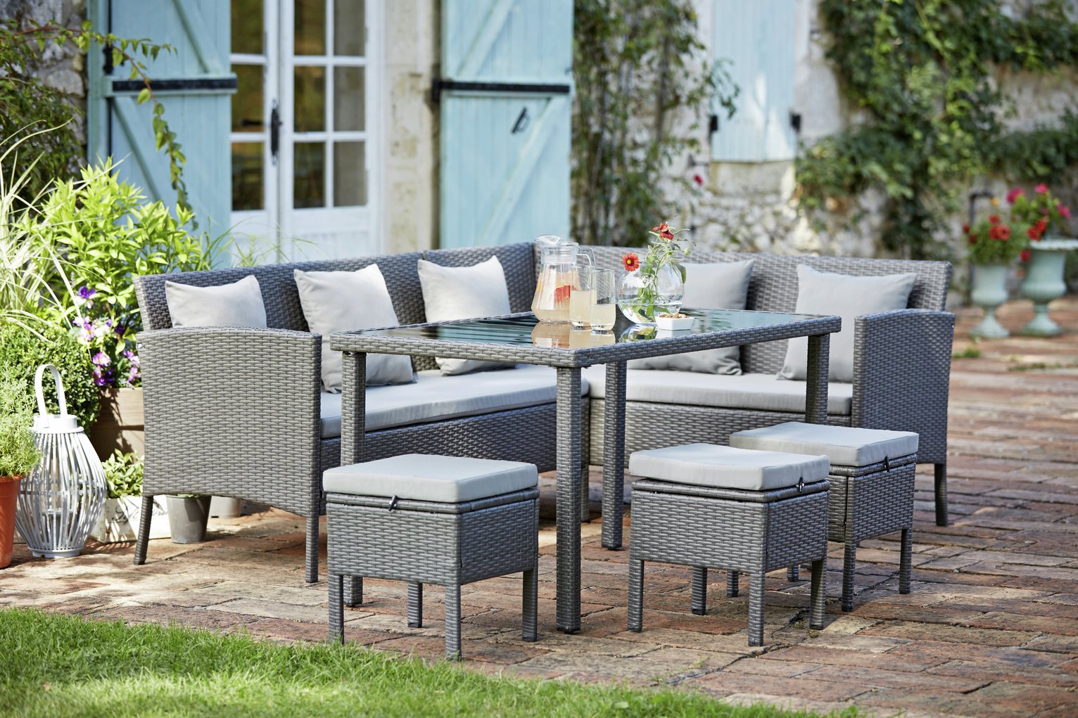 Argos Home 8 Seater Rattan Effect Corner Sofa Set Review