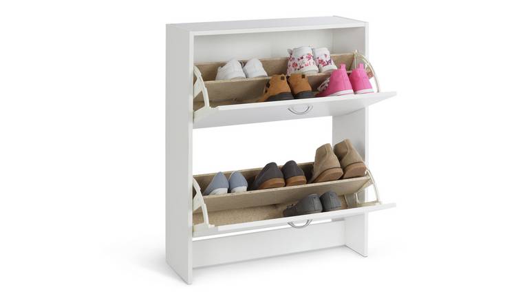 Buy Argos Home 2 Tier Shoe Cabinet White Shoe Storage Argos