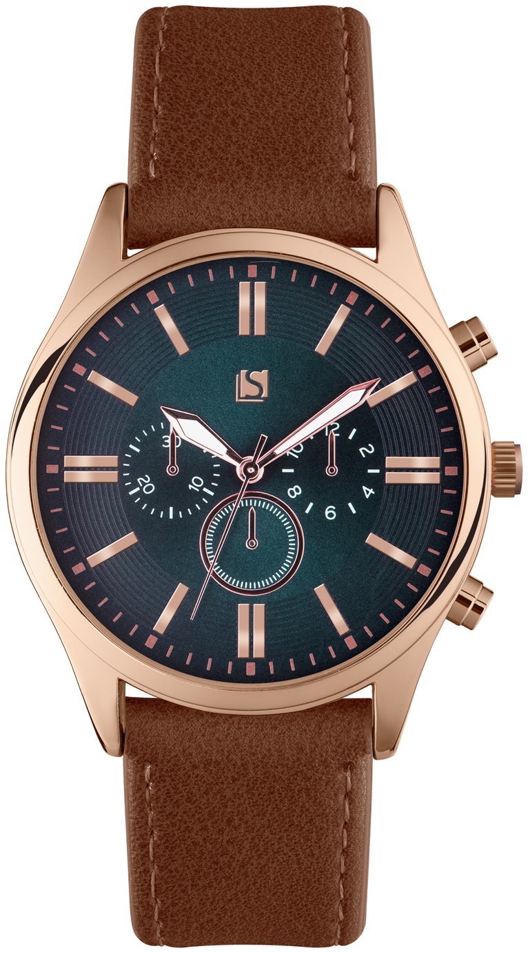 brown strap watch mens