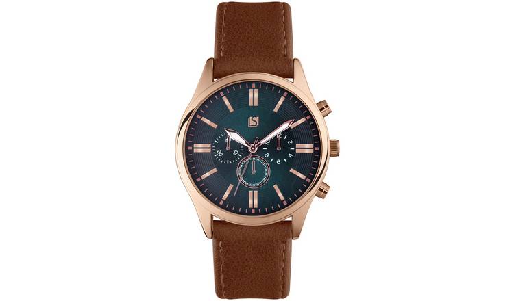 Argos mens leather strap watches best sale