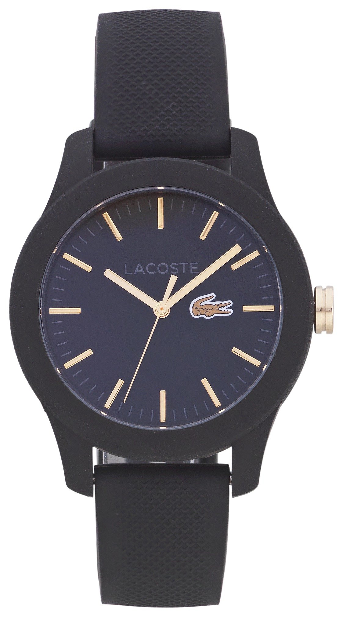 Lacoste 12.12 Men's Black Silicone Strap Watch