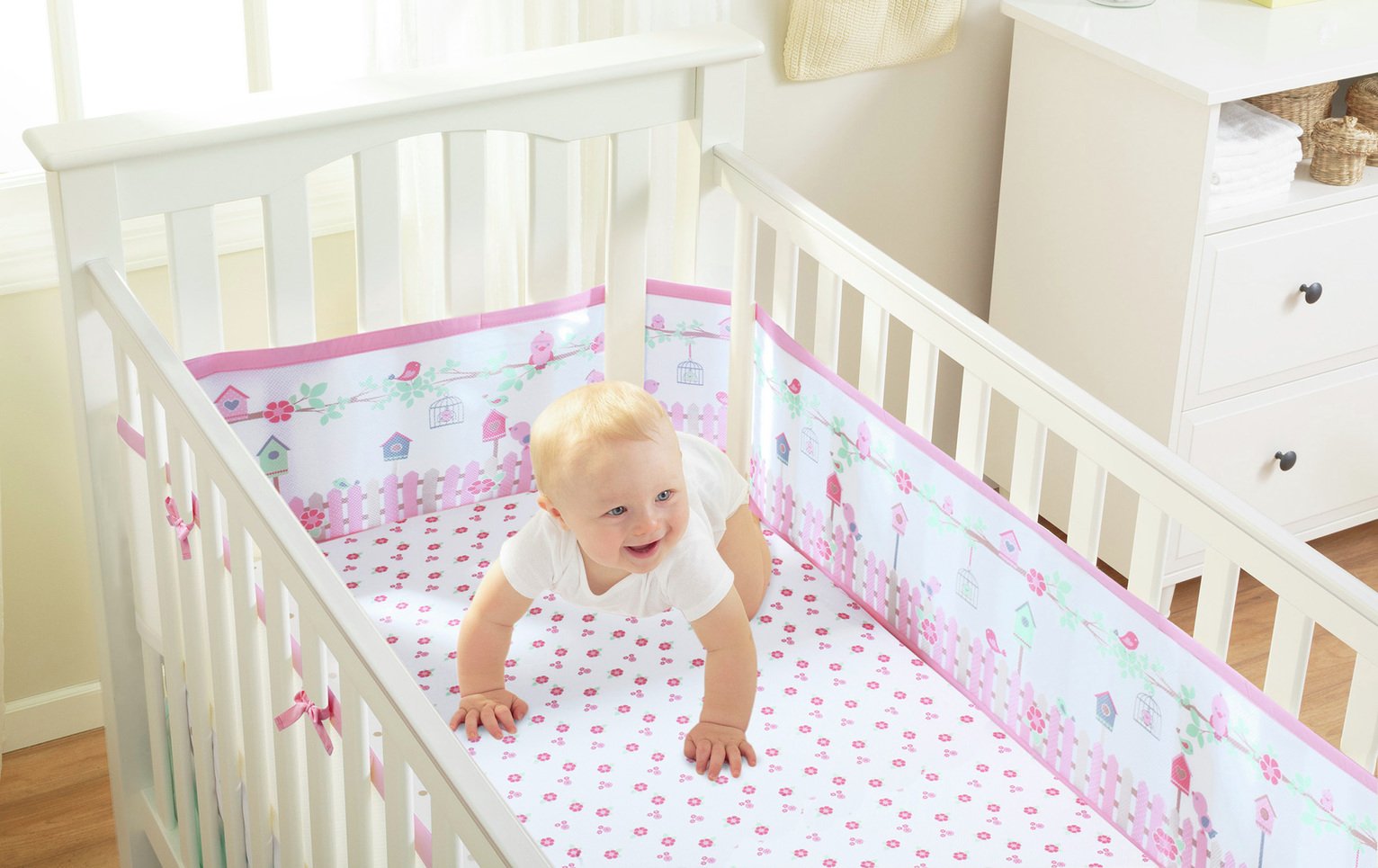 BreathableBaby 2 Cot Sheets - English Garden