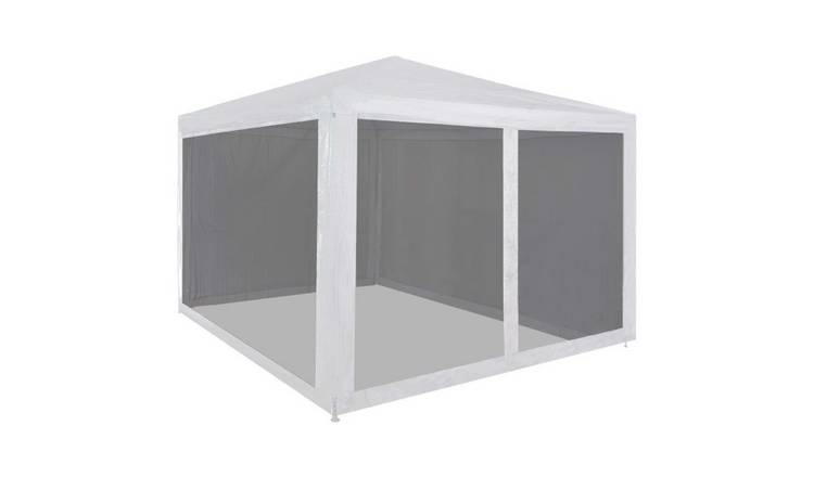 Walplus 3 x 3 m Party Tent with 4 Mesh Sidewalls