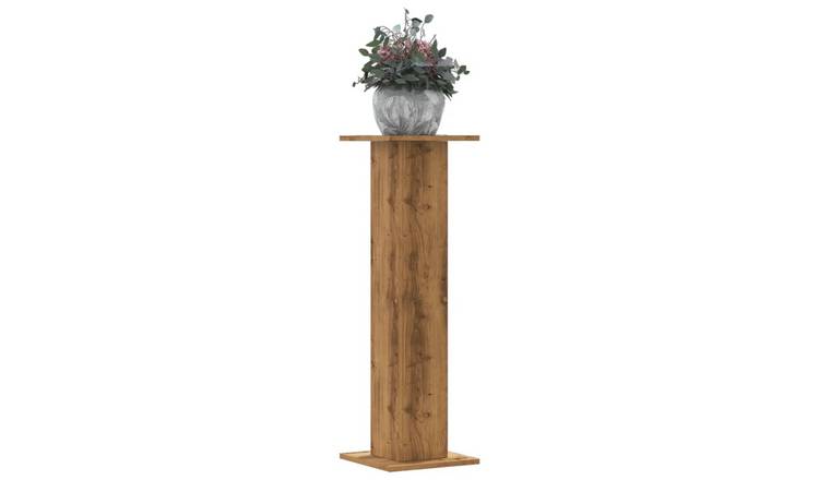 Walplus Pack of 2 Engineered Wood Plant Stand - Artisian Oak - 30x30x95 cm