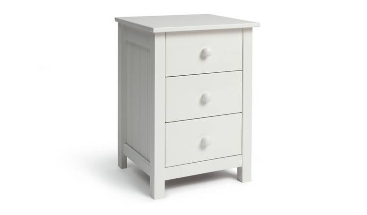 Buy Argos Home Scandinavia 3 Drawer Bedside Table White