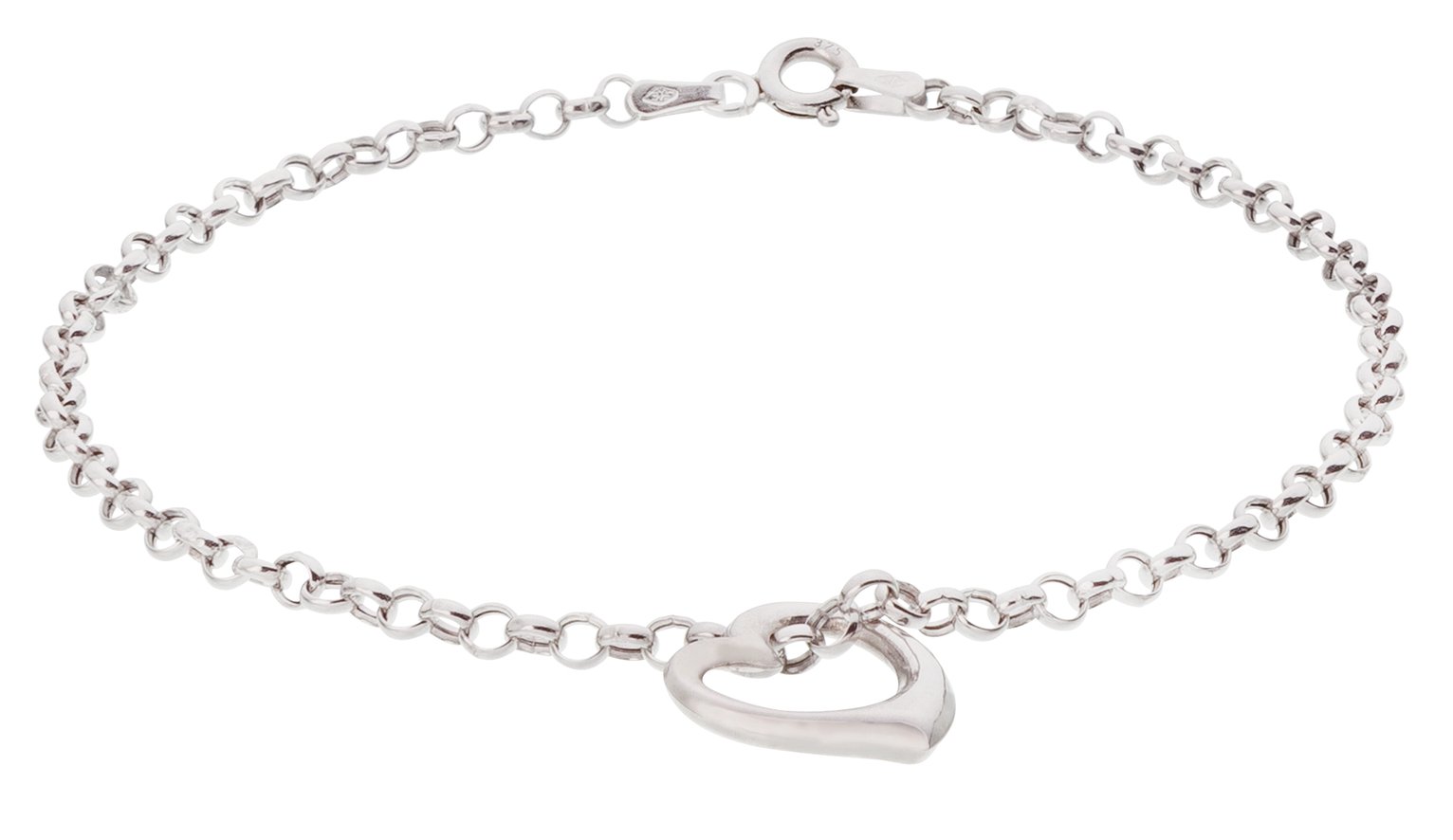 Revere 9ct White Gold Floating Heart Bracelet Review