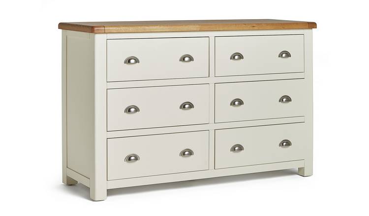 Buy Habitat Kent 3+3 Drawers - Cream & Oak | Chest of drawers | Argos