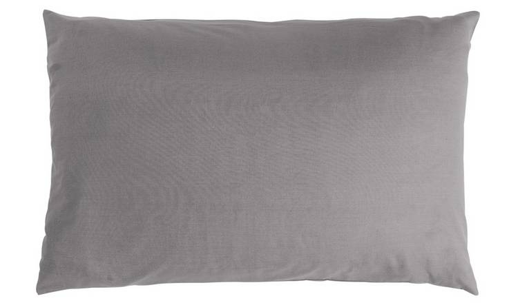 Habitat Easycare Plain Standard Pillowcase Pair - Grey