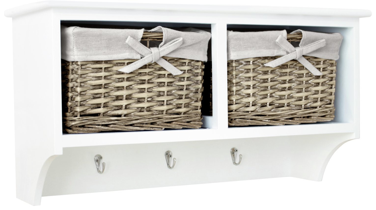 Argos Home New Malvern 2 Basket Storage Unit - White