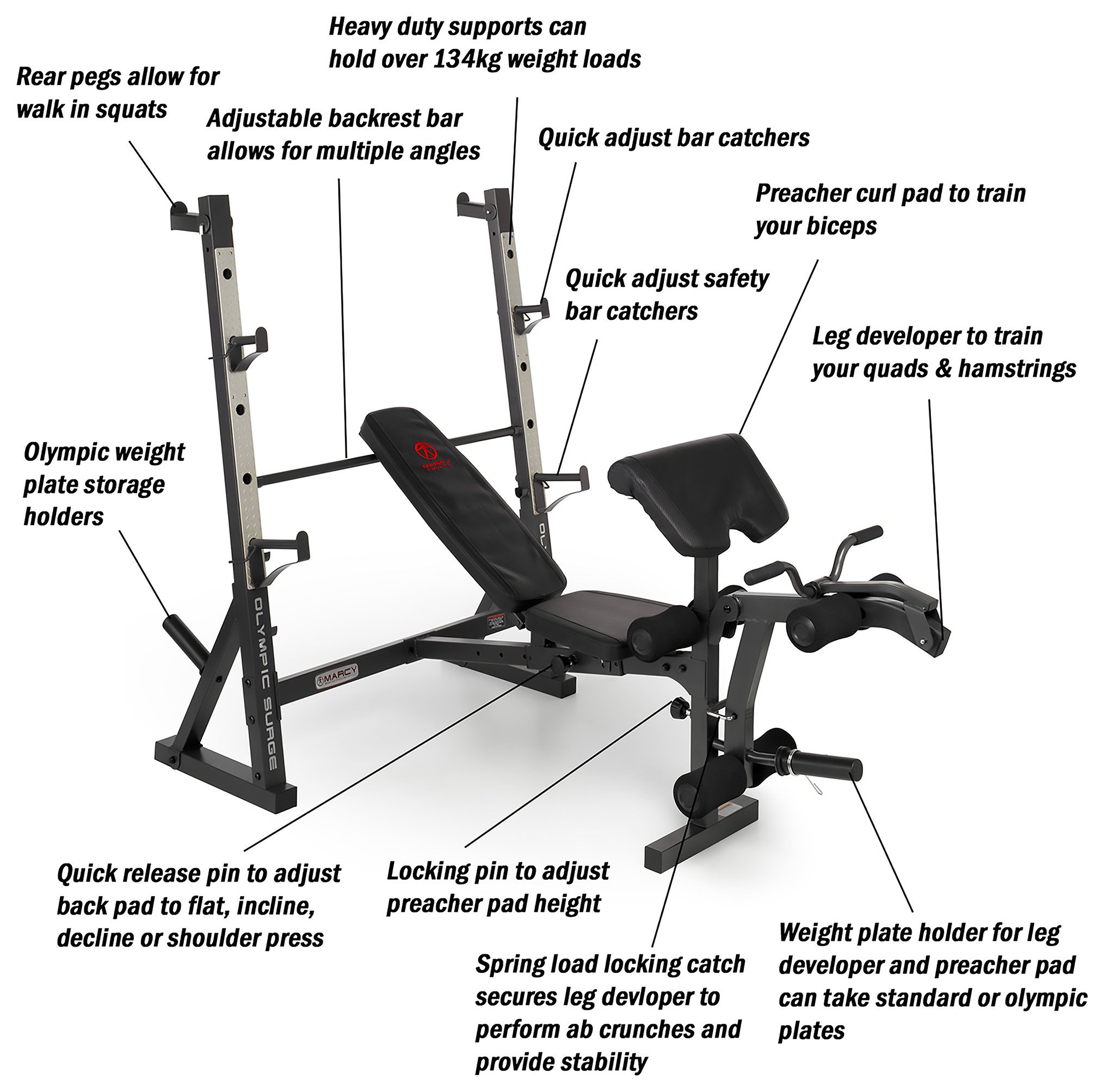 Marcy Diamond Elite Olympic Weight Bench Reviews
