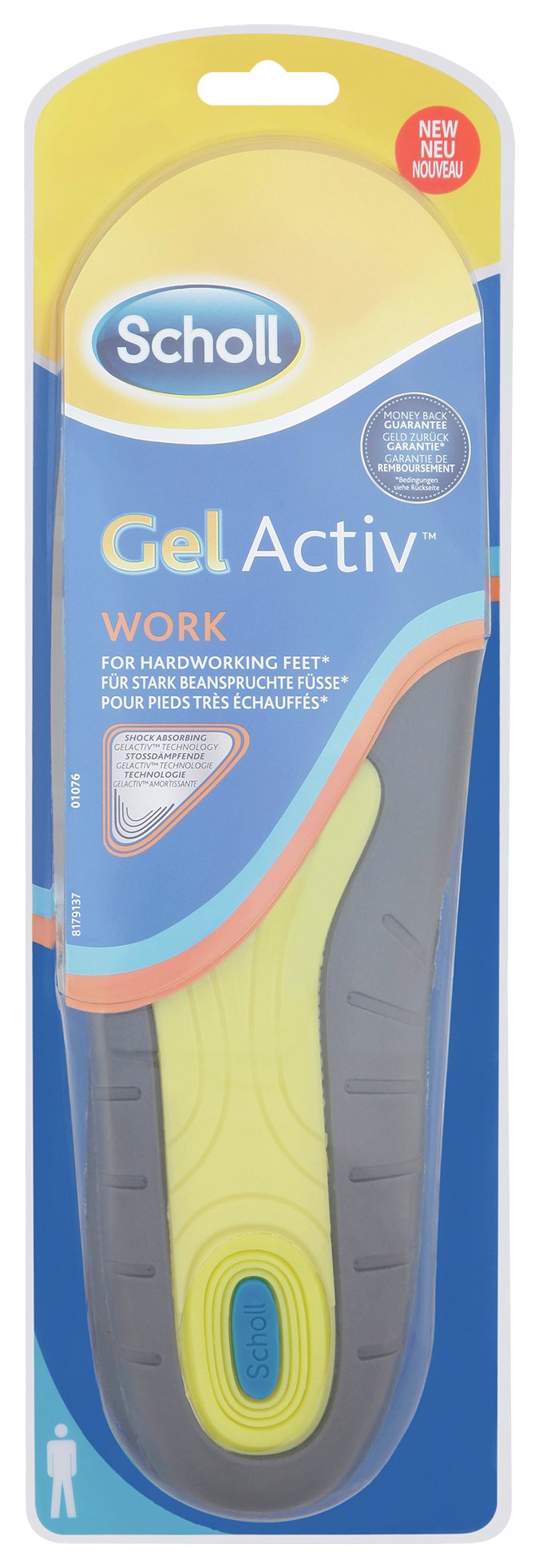 Scholl Gel Active Work Insoles - Men