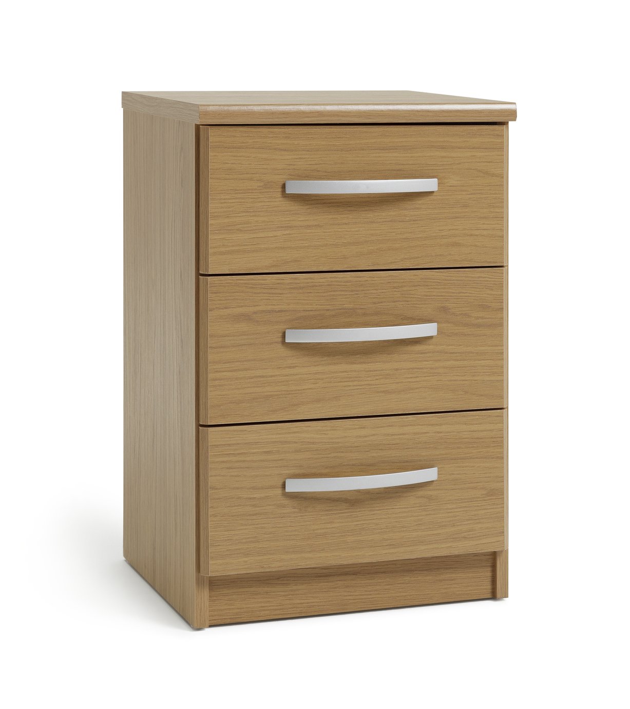 Argos Home Hallingford 3 Drawer Bedside Table - Oak Effect