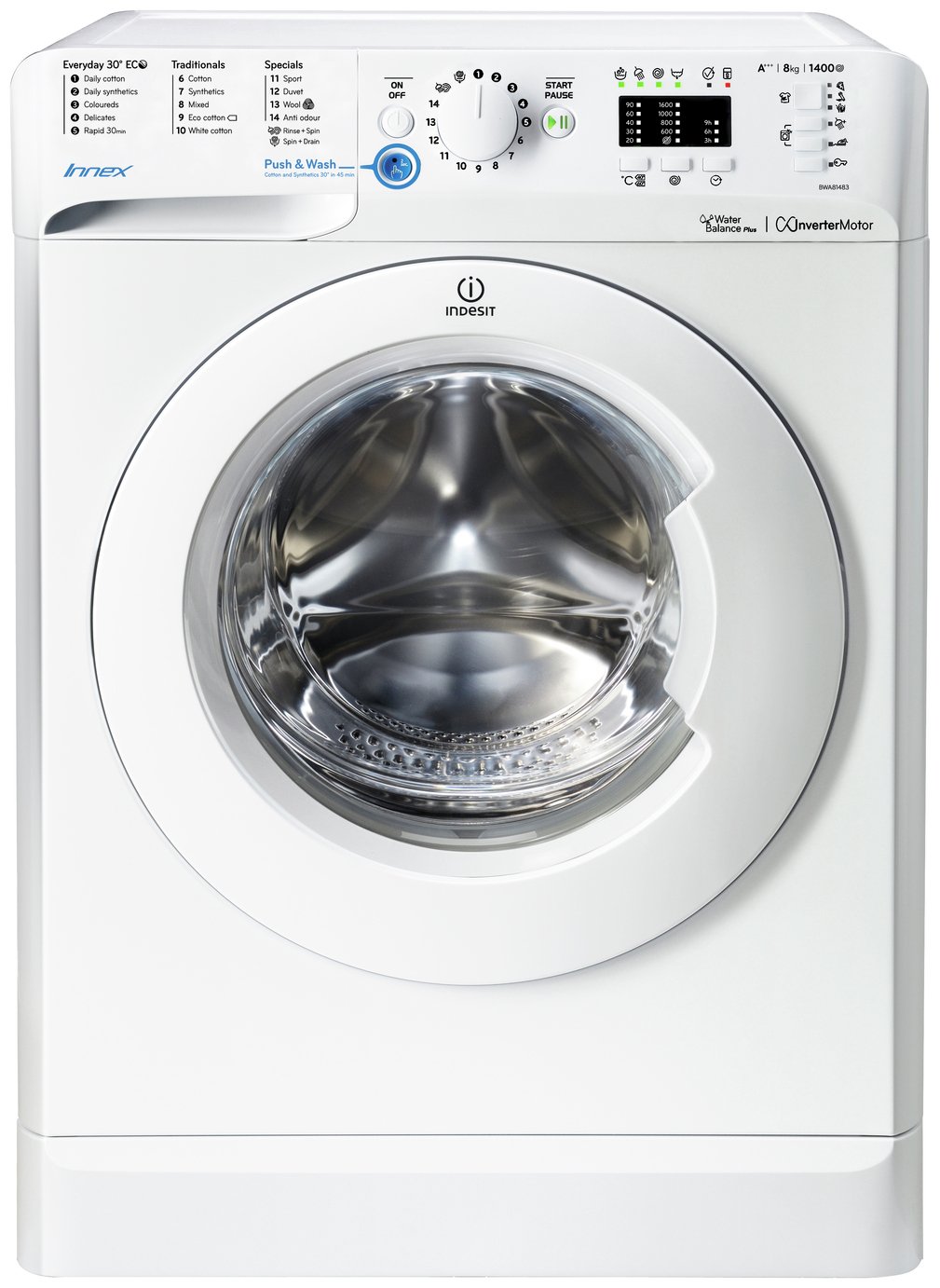 Indesit BWA81483X 8KG 1400 Spin Washing Machine Reviews