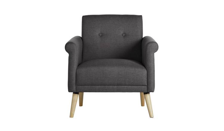 Argos Home Evie Fabric Armchair in a Box - Charcoal