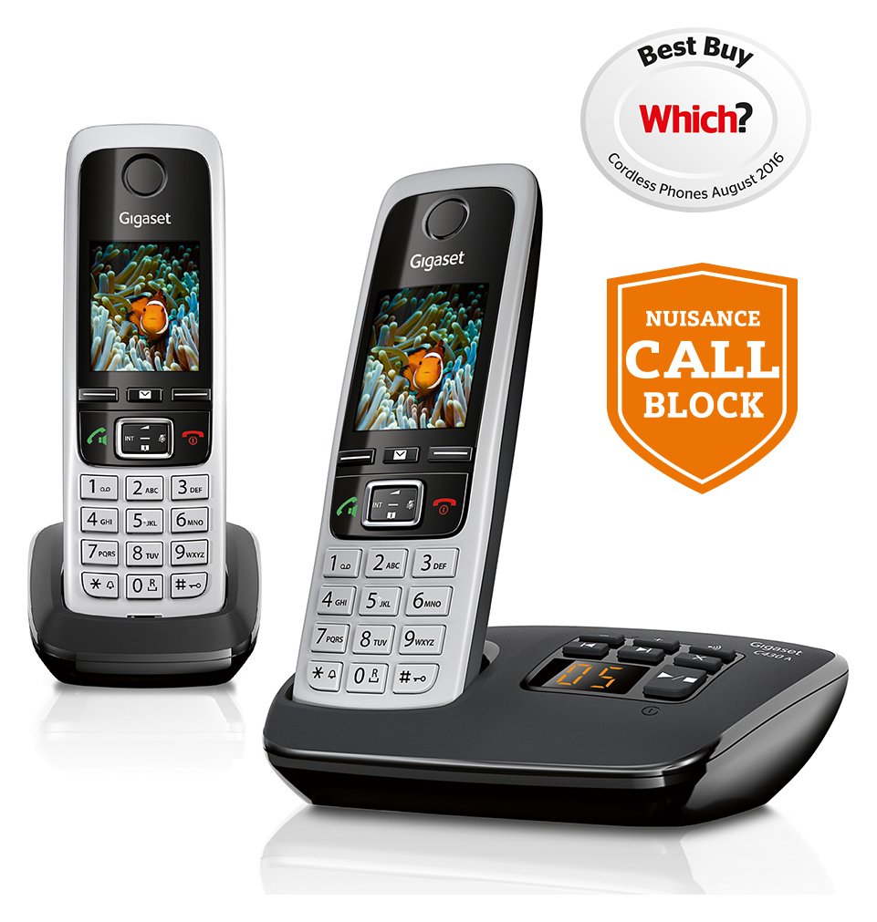 Gigaset C430A Cordless Telephone with Answer Machine -Double
