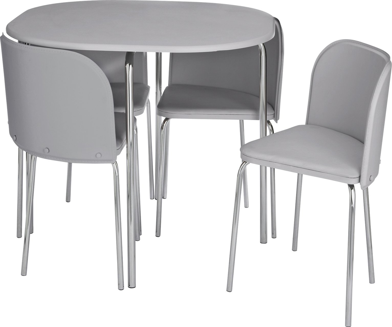 Grey space saver discount table and chairs