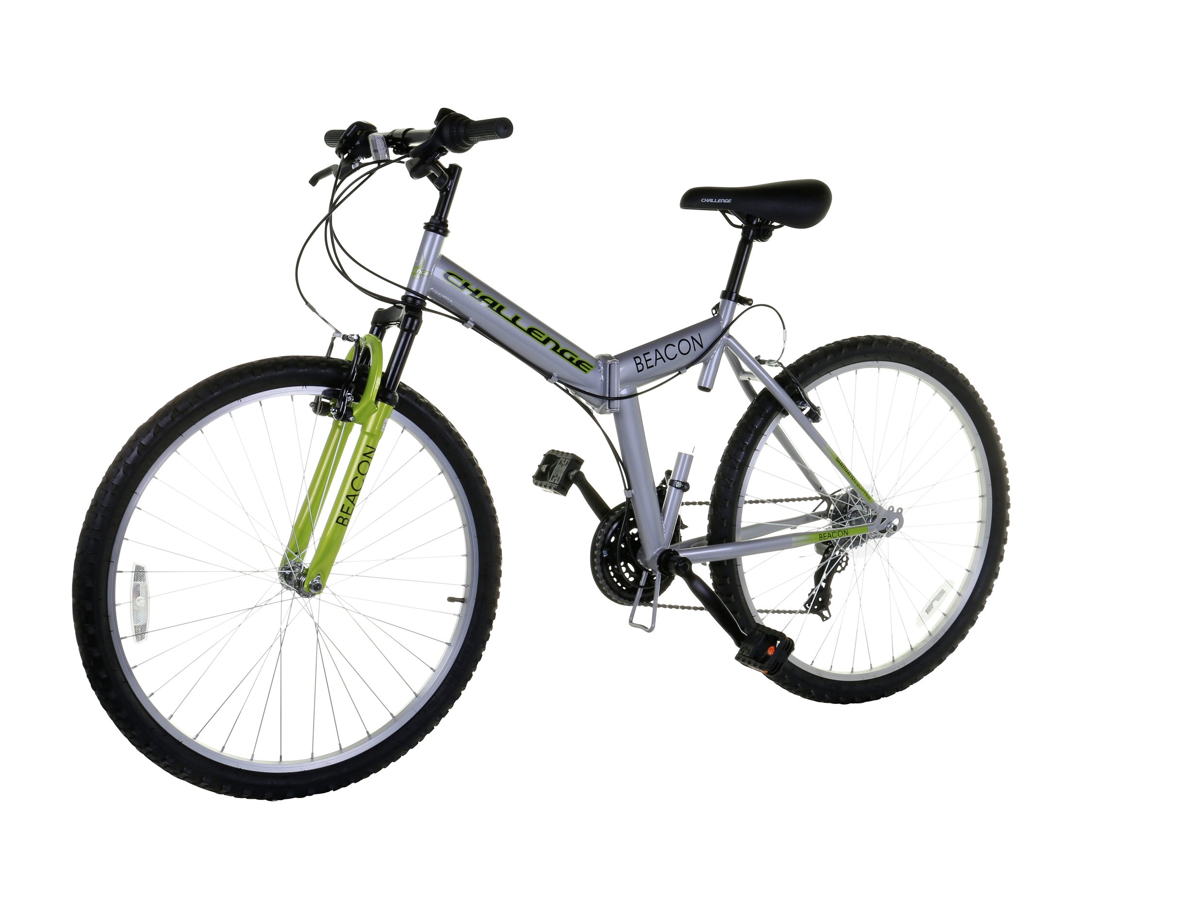 challenge beacon 26 inch front suspension male folding bike