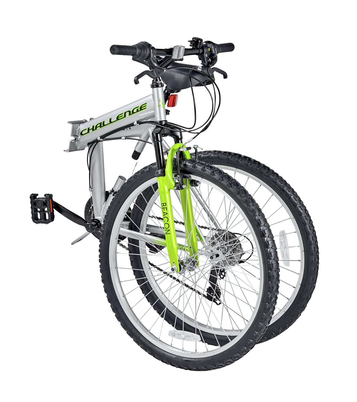 challenge beacon 26 inch front suspension male folding bike