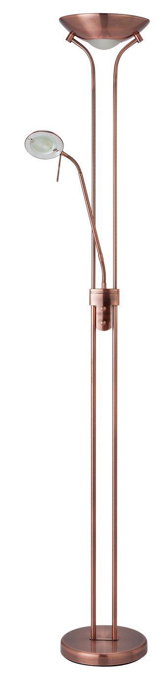 Argos Home Antique Copper Father &Child Uplighter Floor Lamp