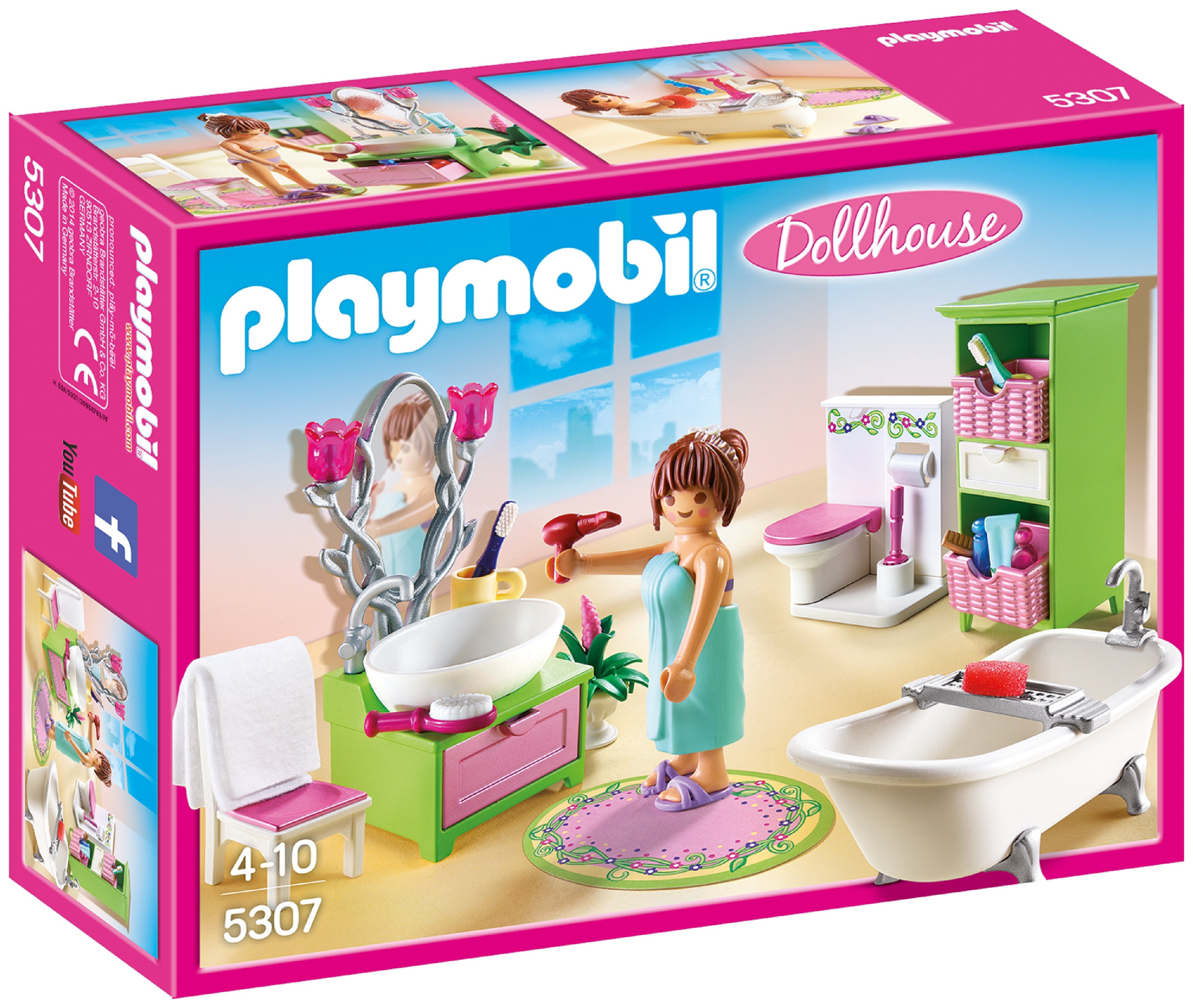 Playmobil 5307 Dollhouse Vintage Bathroom.