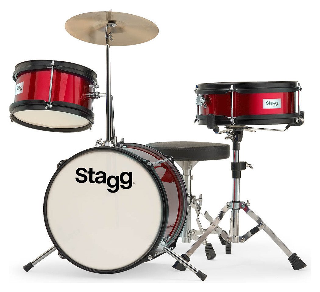 Stagg Junior 3 Piece Drum Kt - Red