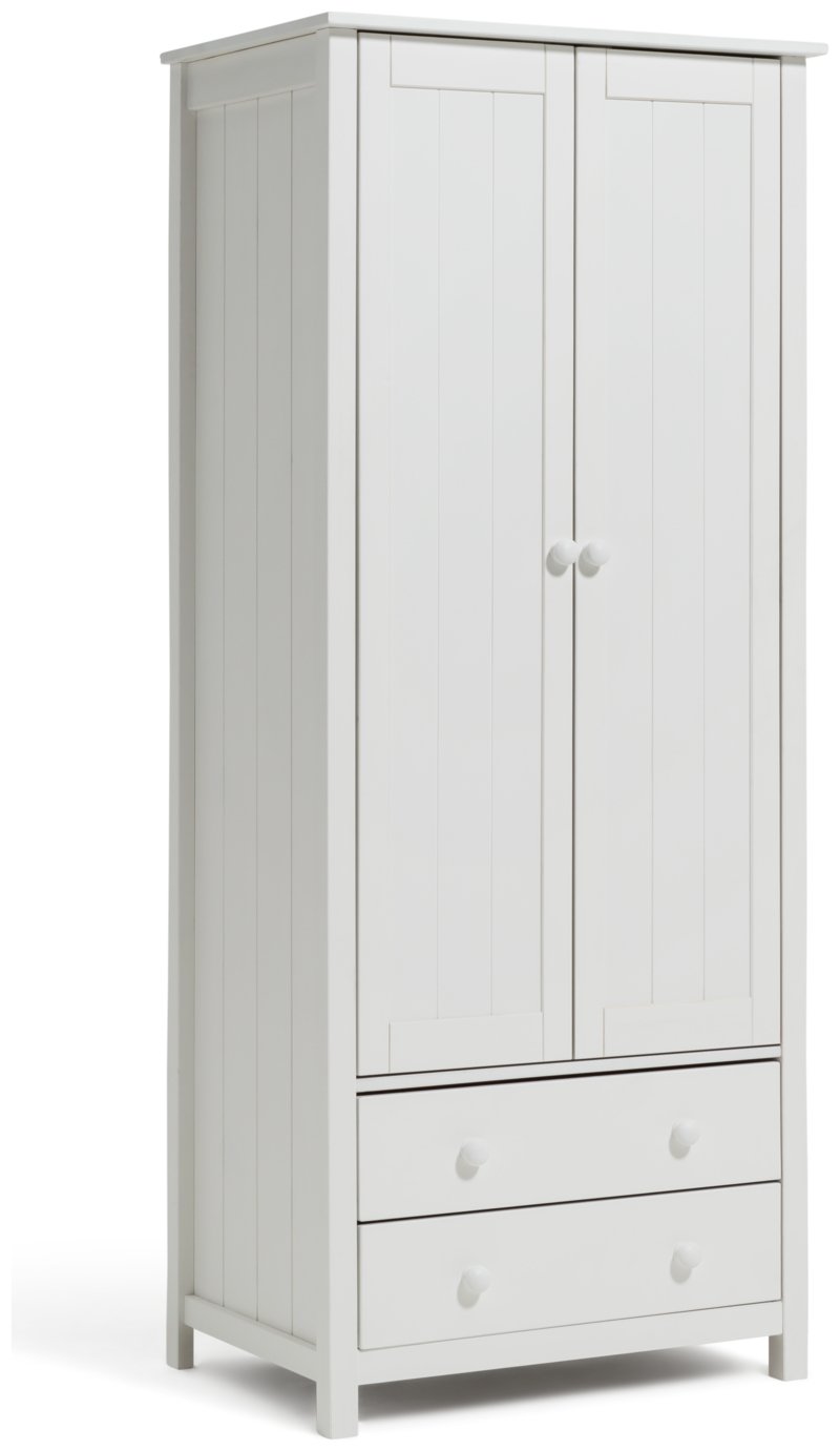 Argos Home New Scandinavia 2 Door 2 Drawer Wardrobe - White