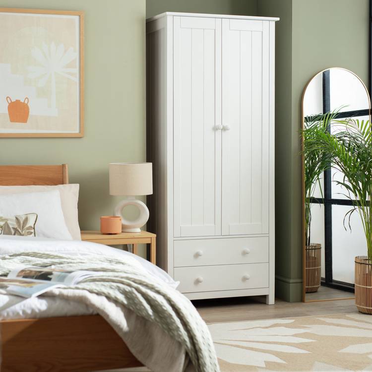 Argos Home New Scandinavia 2 Door 2 Drawer Wardrobe - White 0