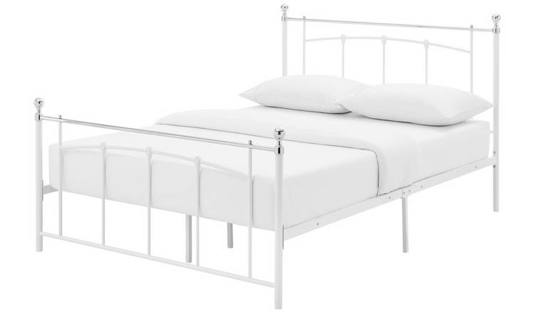 Argos Home Yani Kingsize Metal Bed Frame - White