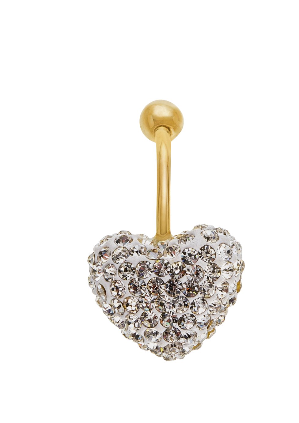 State of Mine 9ct Gold Glitter Heart Belly Bar