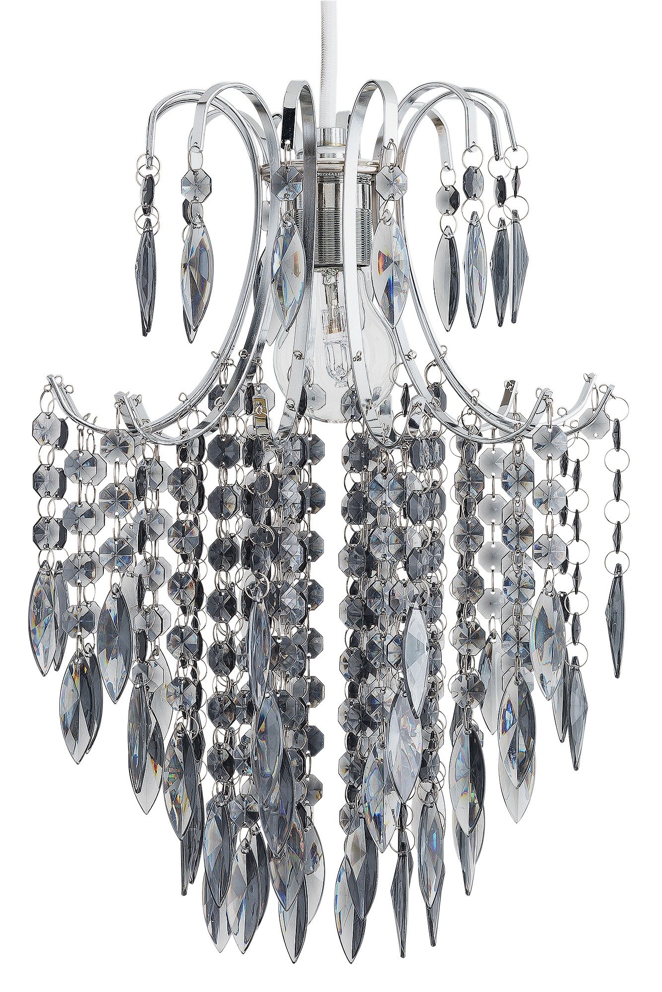 Argos Home Kirsty Beaded Shade - Grey