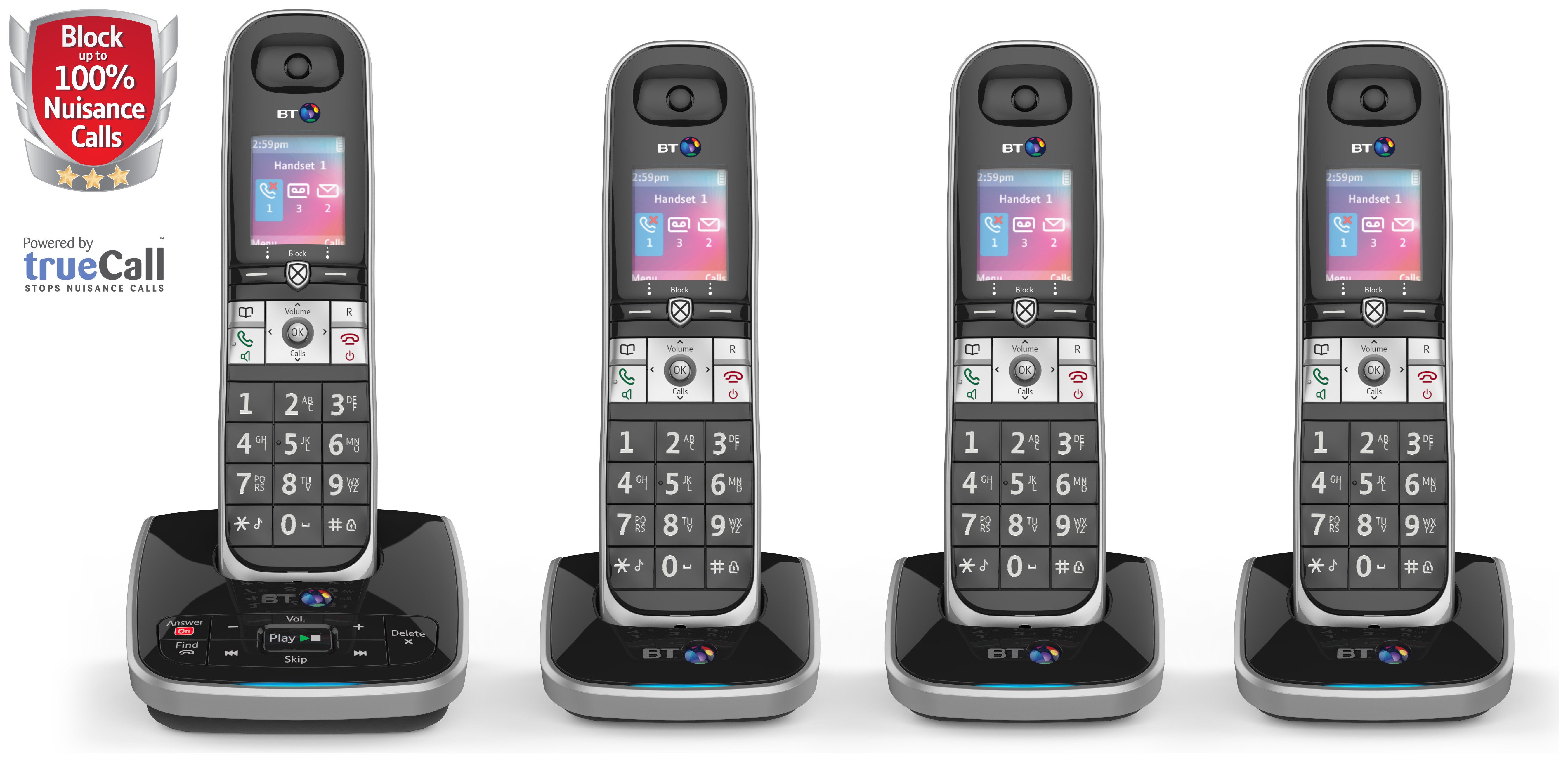BT 8610 Cordless Telephone with Answer Machine - Quad