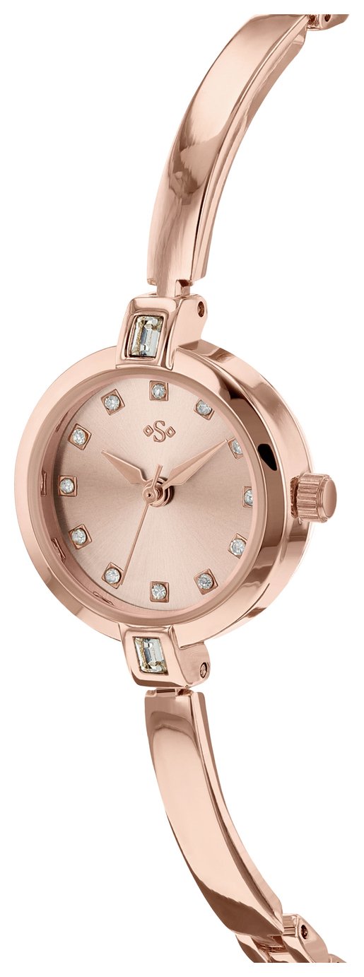 Spirit Ladies Rose Colour Stone Set Watch and Bracelet Set Review