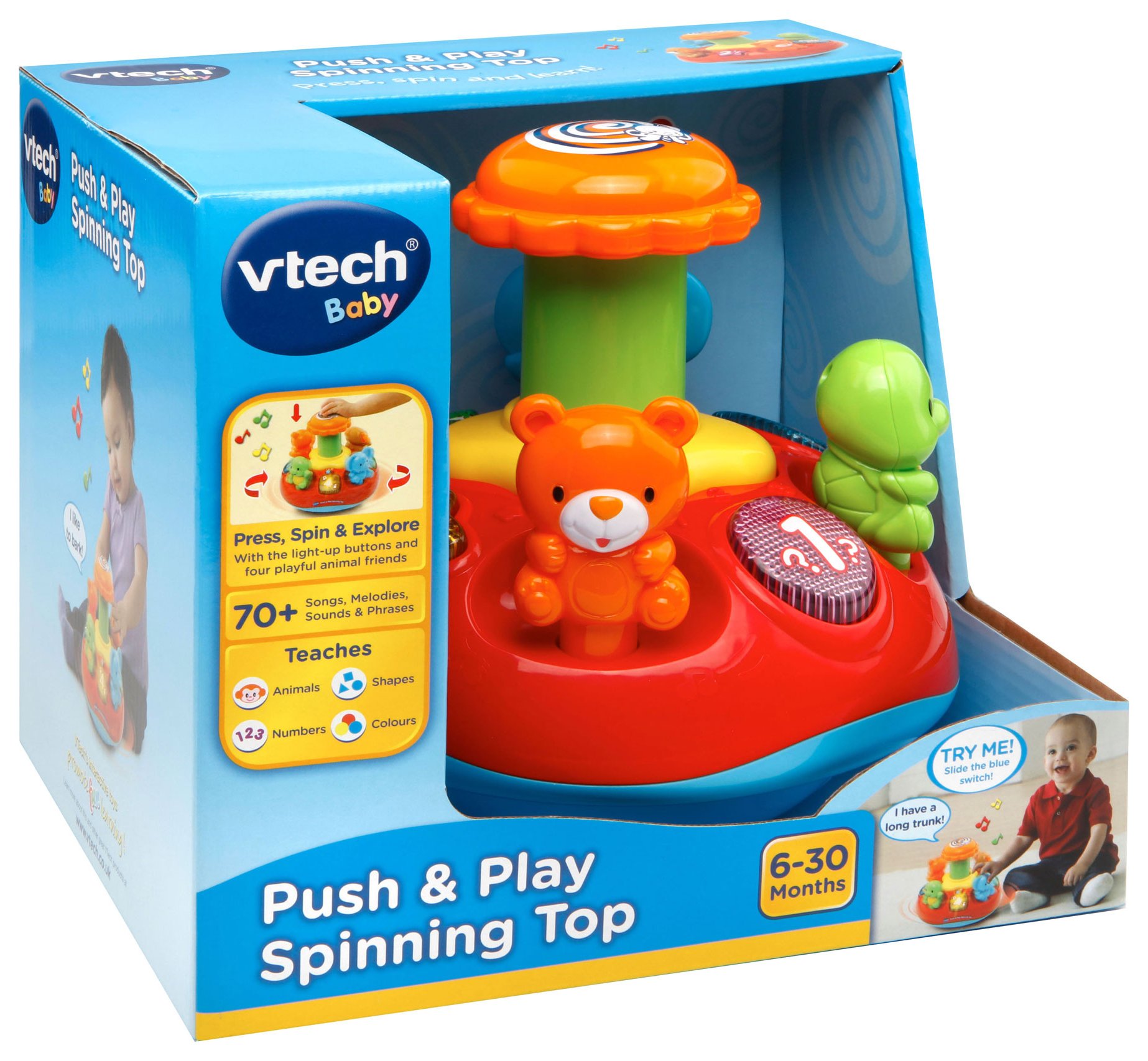 VTech Push and Play Spinning Top. Review