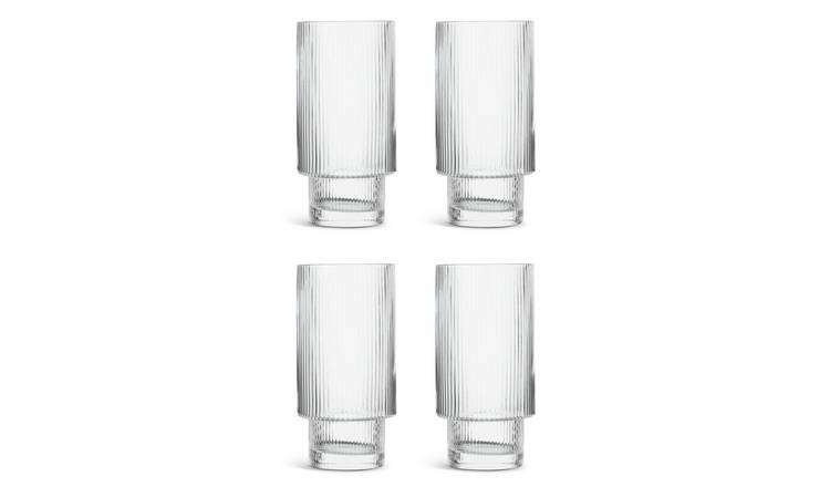 Ribbed Highball Glasses