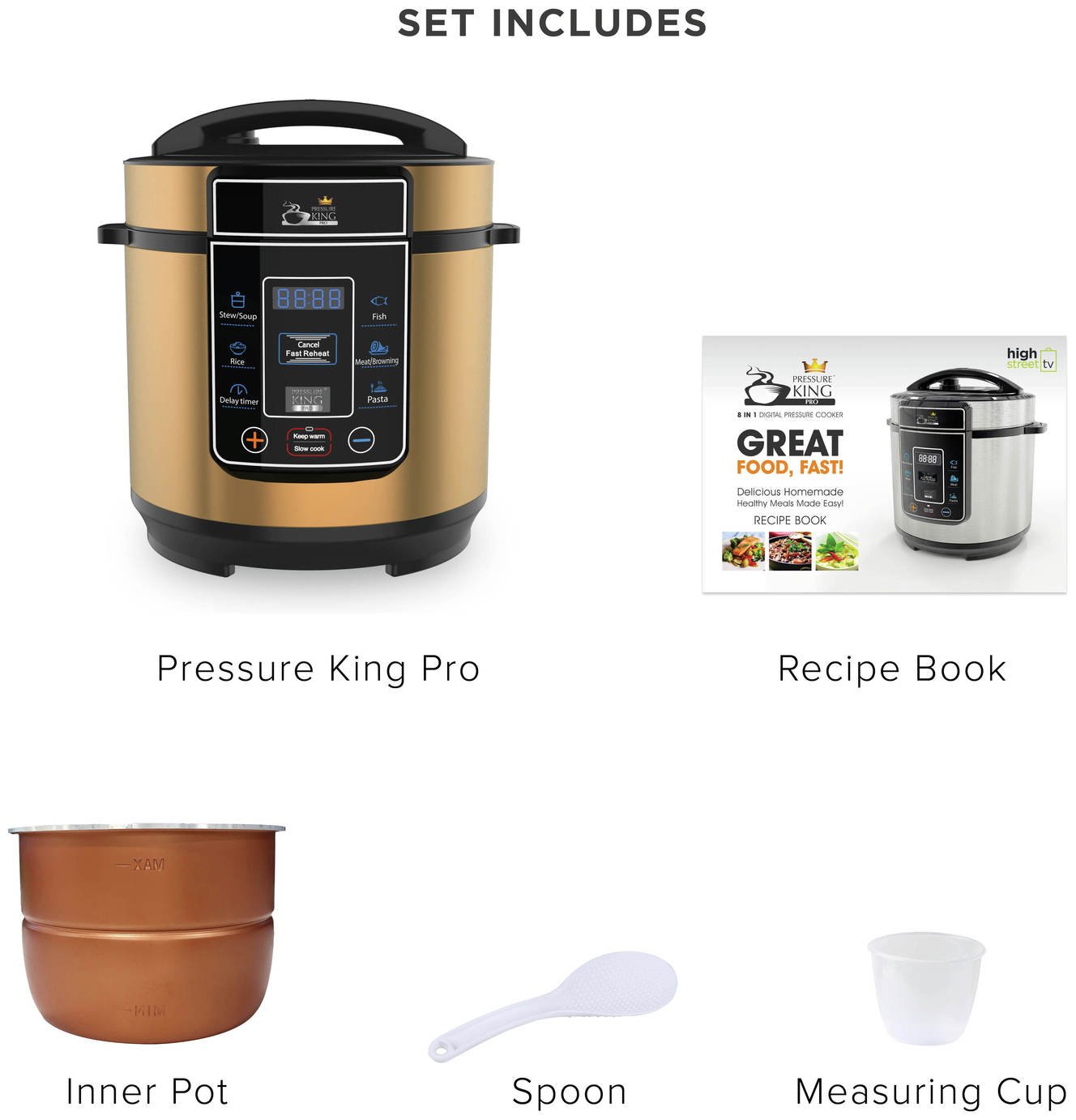 Pressure King Pro 8in1 3L Digital Pressure Cooker Copper Reviews