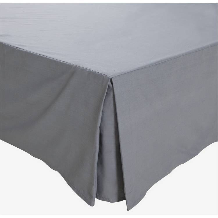 Habitat Easycare Plain Grey Valance - Single 0