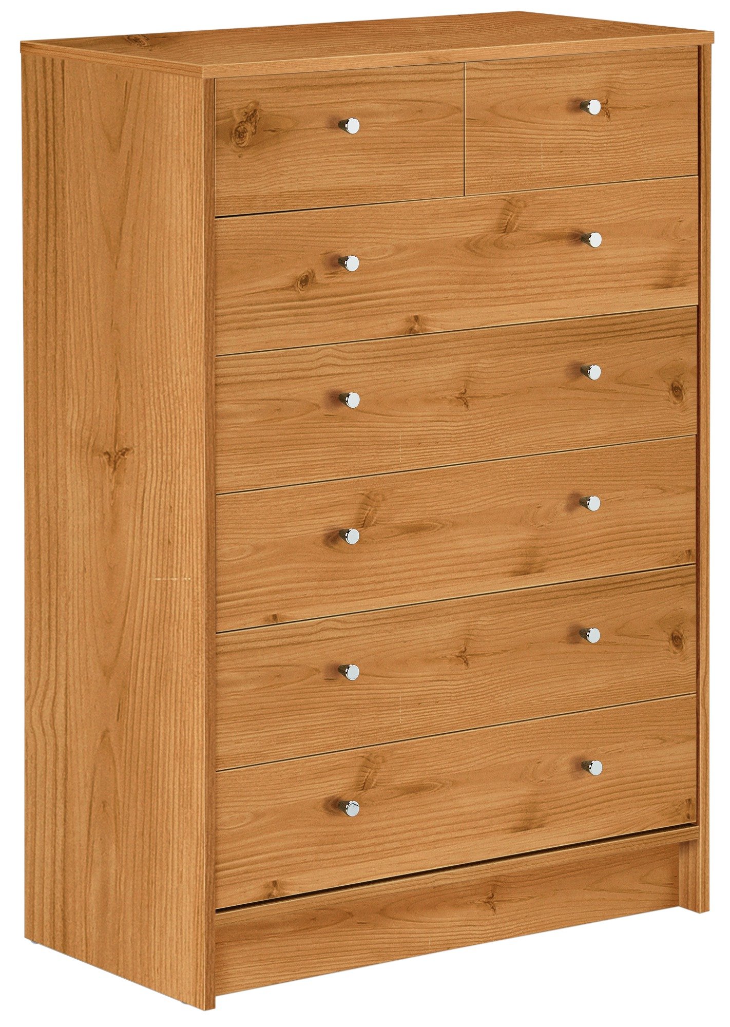 Argos Home Malibu 5 Wide 2 Narrow Drawer Chest - Pine Effect