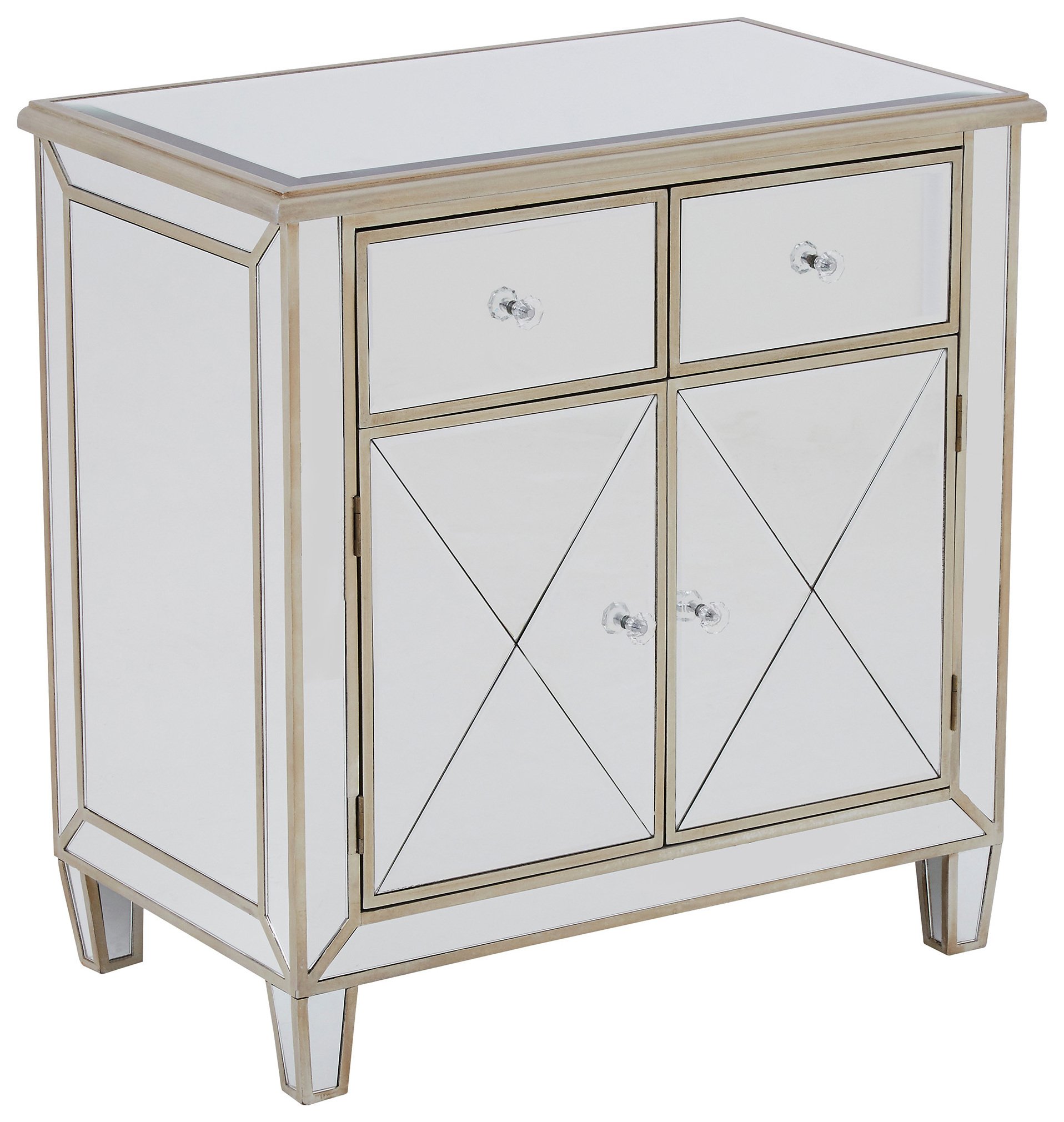 Premier Housewares Tiffany 2 Door Mirrored Sideboard