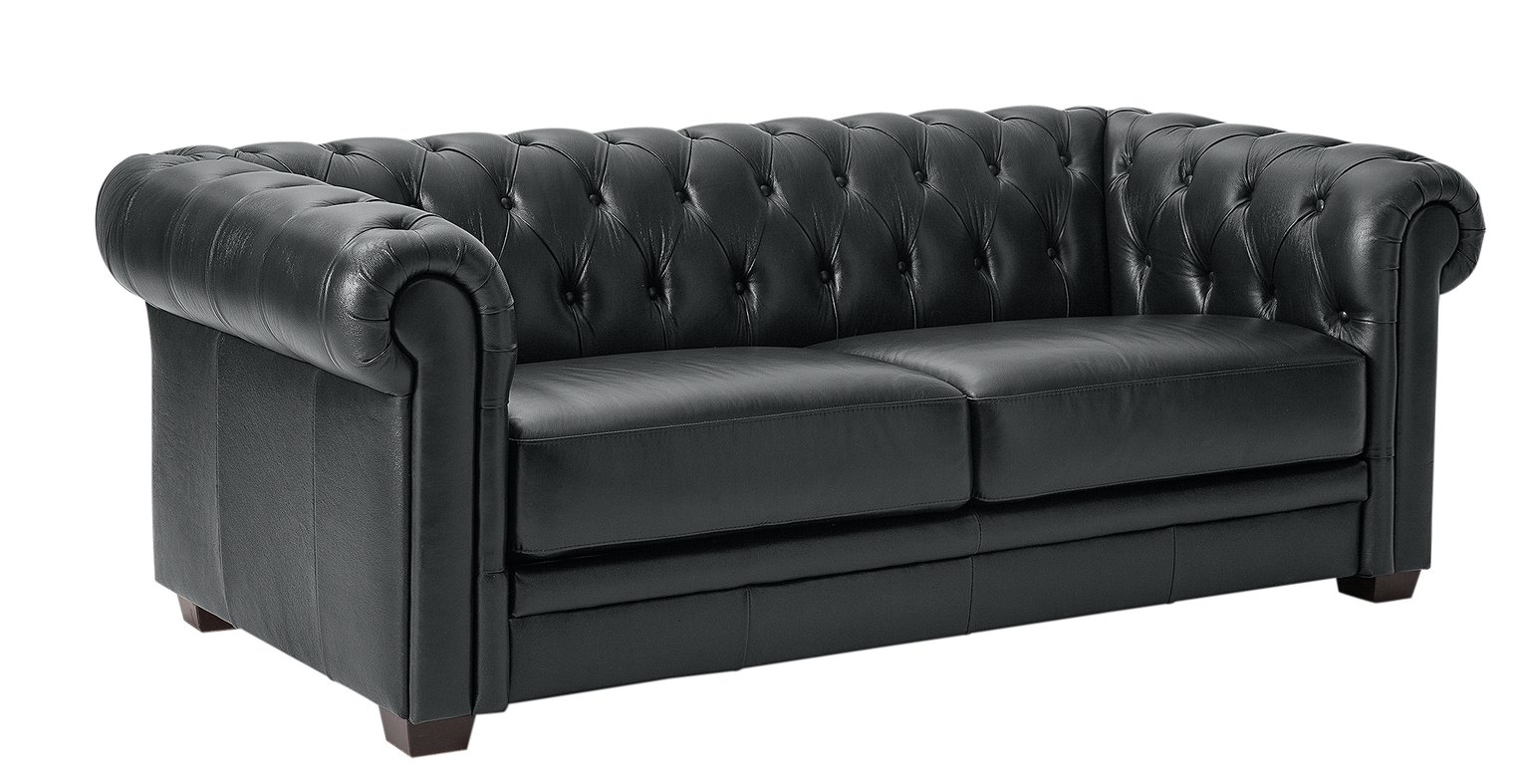 argos leather effect sofa