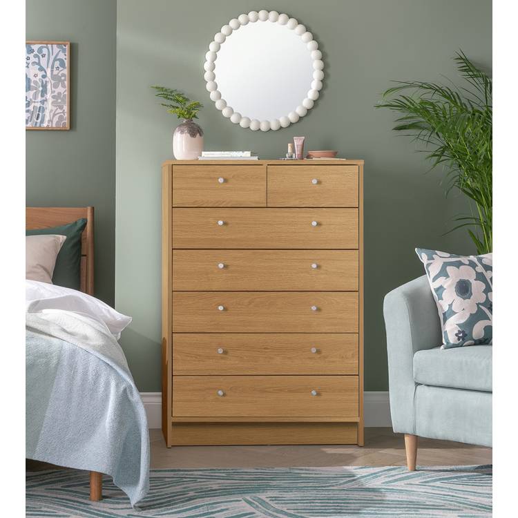 Argos Home Malibu 7 Drawer Chest - Oak Effect 0